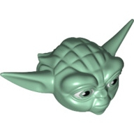 Lego hlava Yoda, pískově zelená (6020299)